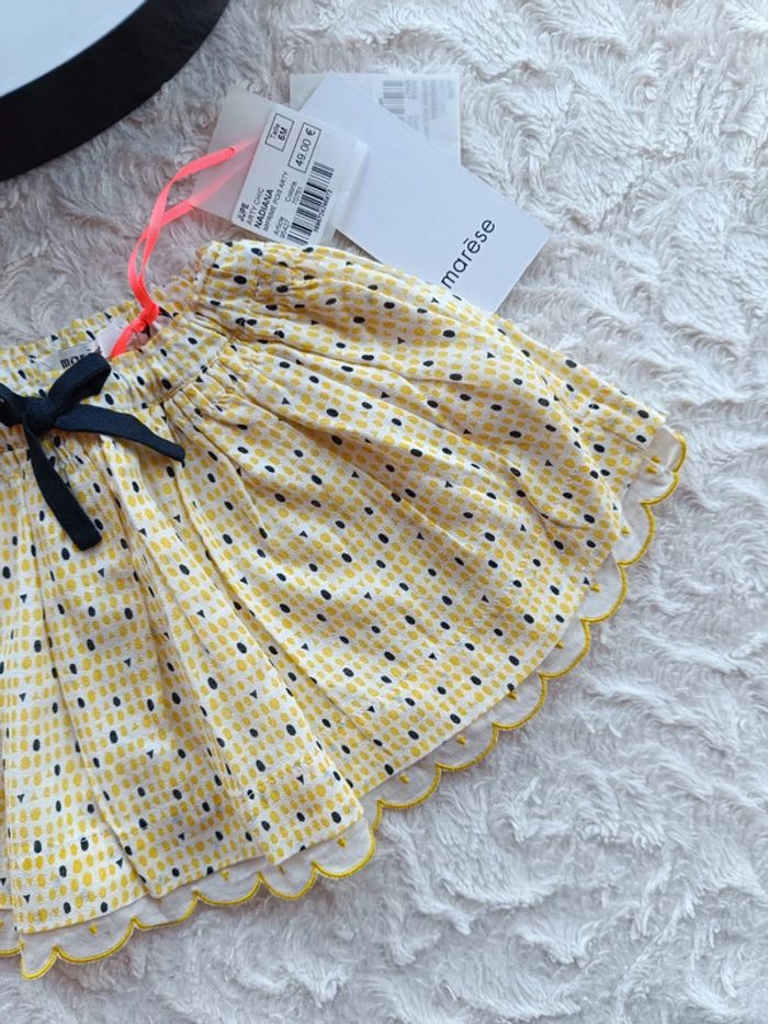 Jupe neuve avec étiquette Fille 6 mois Marèse très chic 100% coton - photo numéro 4