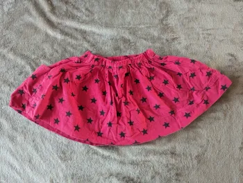 Jupe velours rose étoile 4 ans NKY