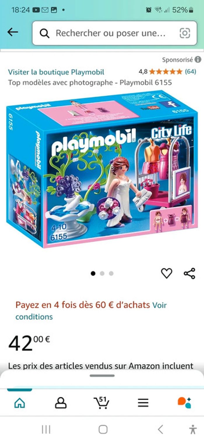 Playmobil city life 6155 top modèle avec tenue de mariée - photo numéro 7