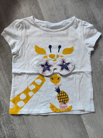 T-shirt rigolo manches courtes 🦒18m