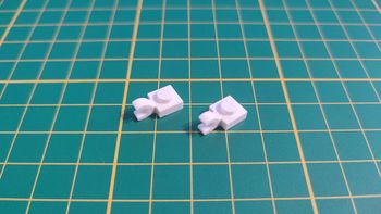 Plaque modifiée 1x1 avec clip en O blanc 4538353 pièce détachée Lego #B35