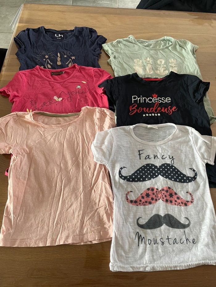 Lot de 6 tee shirts fille 6 ans - photo numéro 2