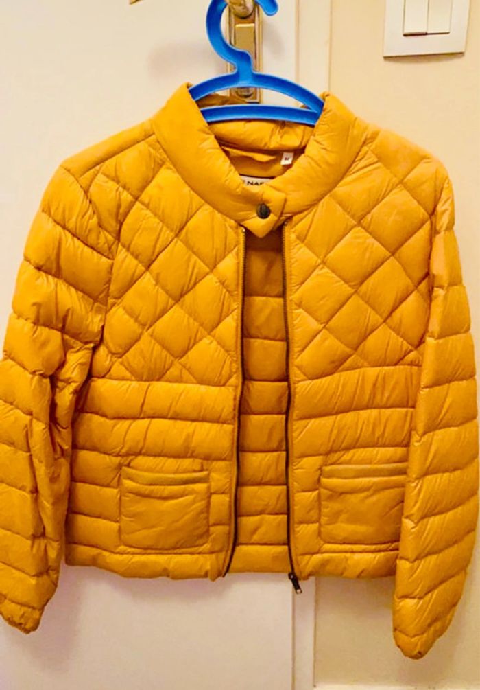 Doudoune fine moutarde femme