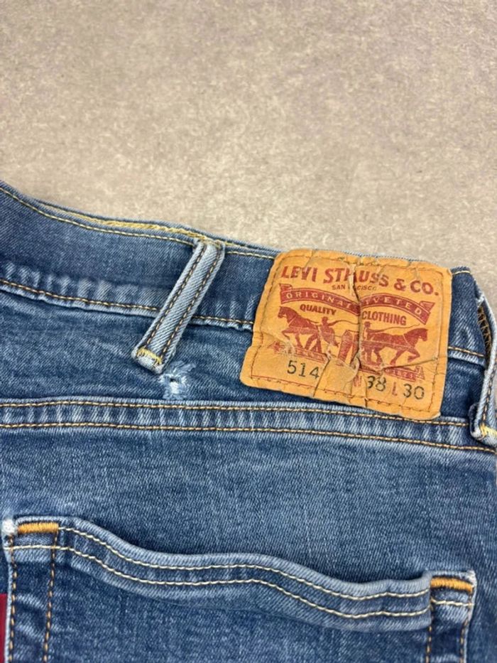 Jean pantalon coupe droite 514 levis bleu W38 L30 - photo numéro 4