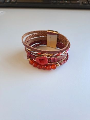 Bracelet multi rangs fermoir magnétique