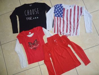 lot de 4 t-shirts T 10ans