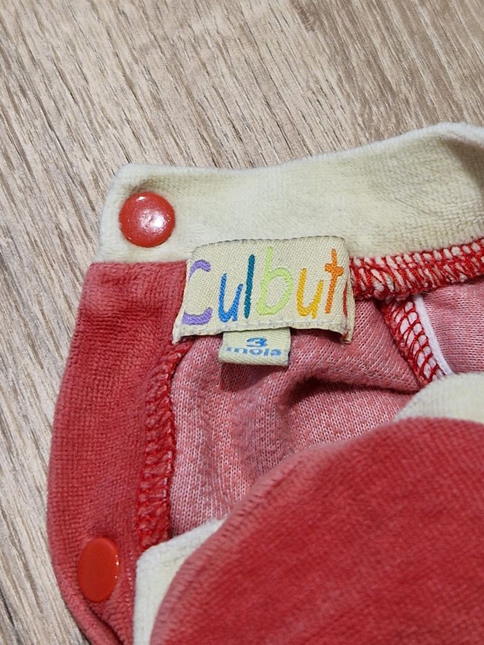 Pyjama/Dors-bien Velours Rouge Culbuto - Champignon - 3 Mois - photo numéro 3