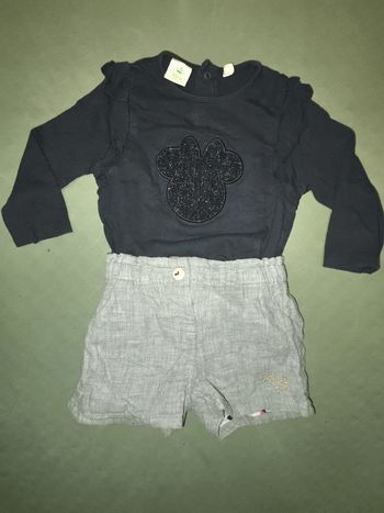 Ensemble short et t-shirt manches longues Minnie