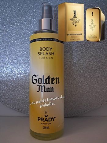 Brume corporelle/capillaire Prady Golden Man inspiré de One Million.