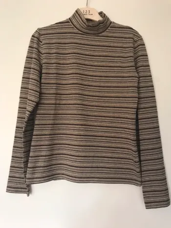 Tee shirt rayé manches longues 123
