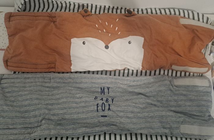 Tour de lit pare-chocs Baby fox bleu multicolore - photo numéro 4