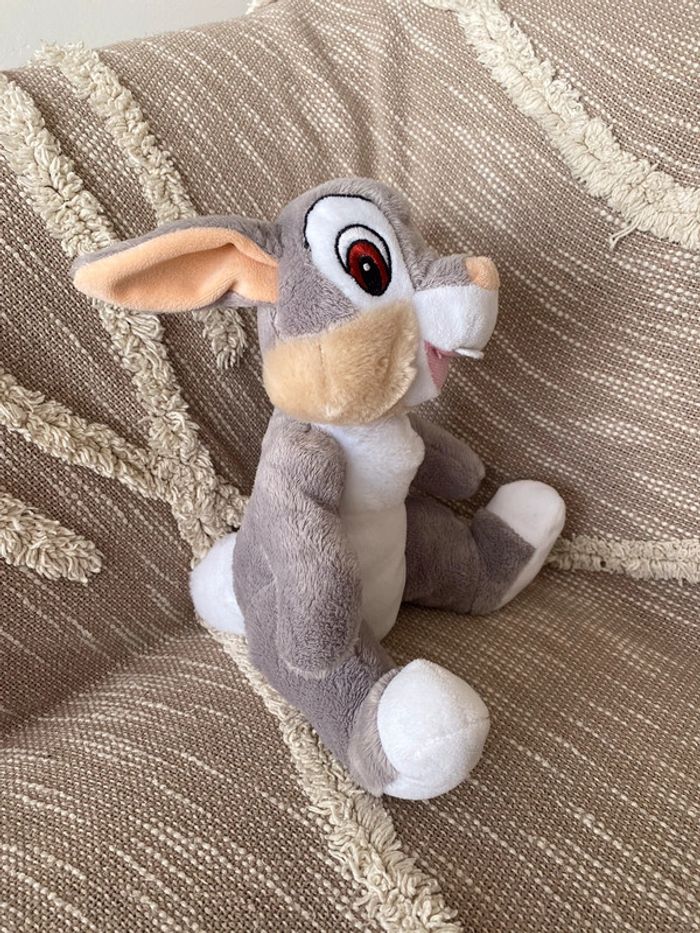 Peluche doudou 30cm Disney panpan lapin gris très bon état - photo numéro 2