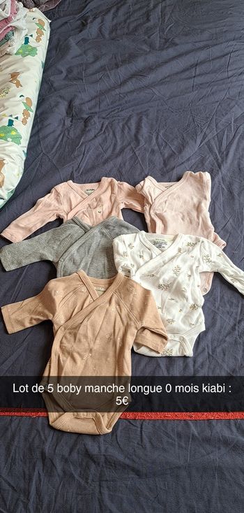 lot de body 0 mois
