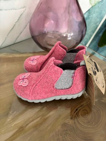 Chaussons feutrine fille Befado rose 21