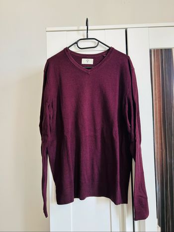 Pull Col V violet foncé Homme C&A Taille L