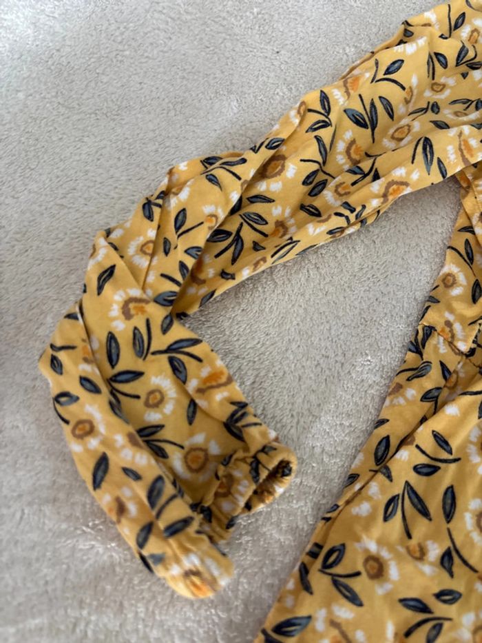 Robe manches longues 3/4 fleurie 6-7 ans - photo numéro 3
