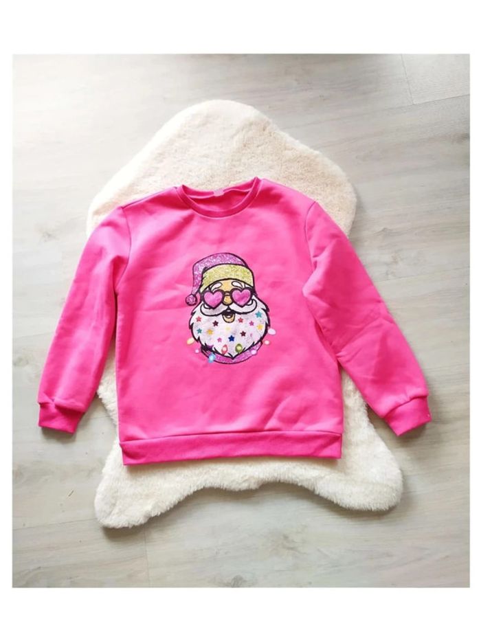 Sweatshirt hoodie oversize pull de Noël 11-12 ans Père Noël