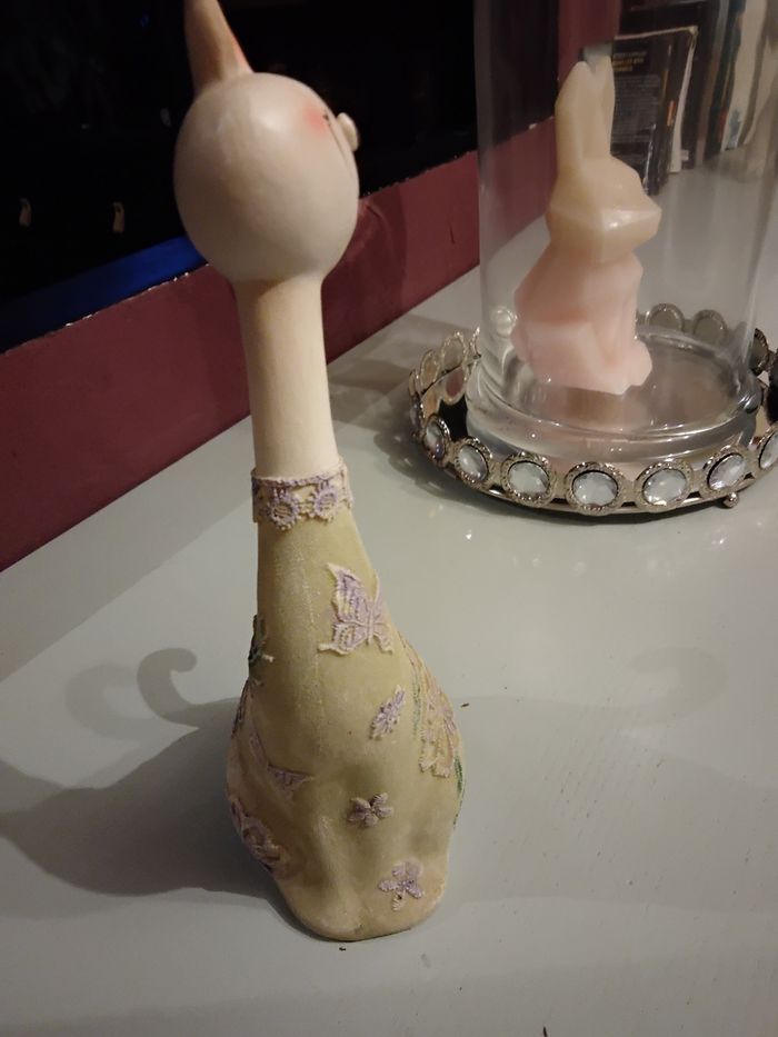 Chat dentelle fleurs parme - photo numéro 4