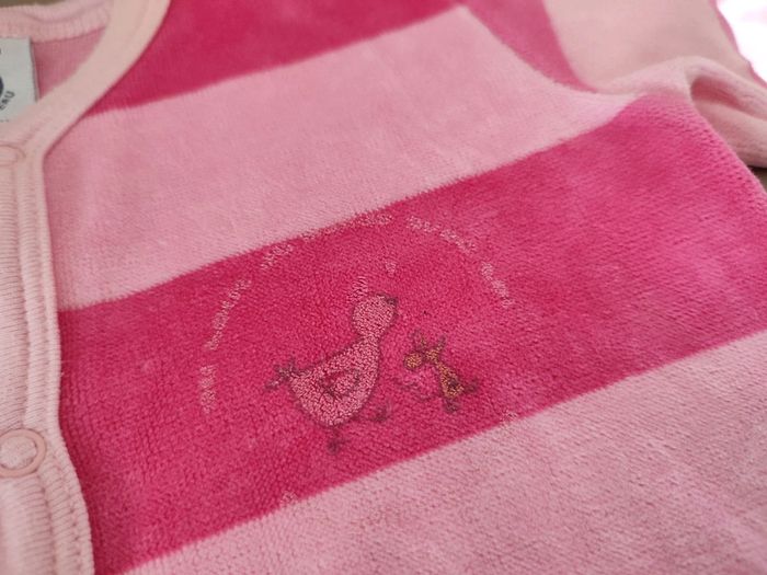 Pyjama rayé rose 6 mois Petit Bateau - photo numéro 2