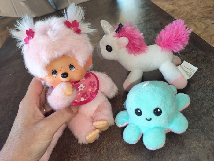 Kiki monchhichi peluches licorne  poulpe - photo numéro 7