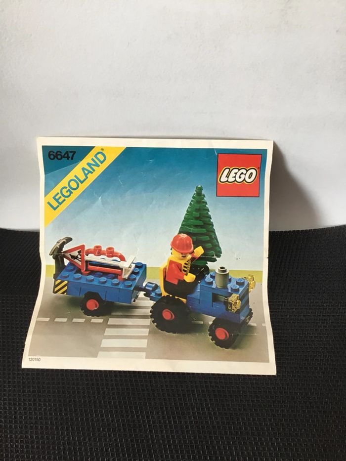 Lego vintage NOTICE set 6647  tracteur voirie Legoland