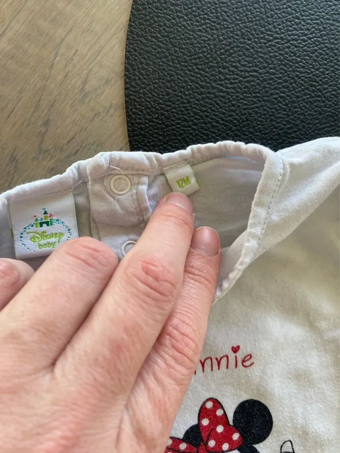 Ensemble 12 mois Disney baby blanc et rouge - photo numéro 4