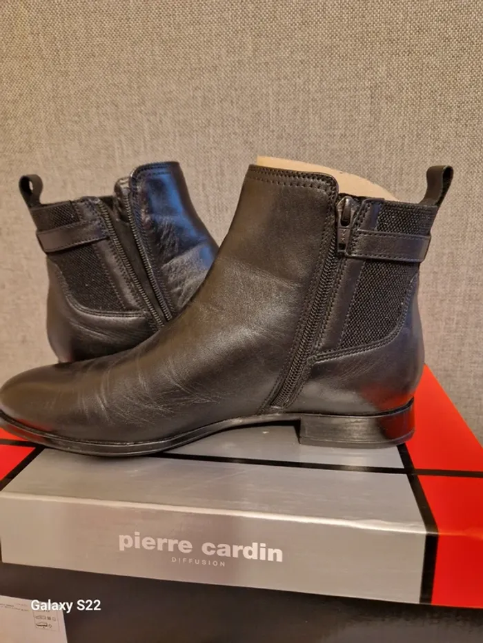 Bottines cuir pierre cardin neuves - photo numéro 4