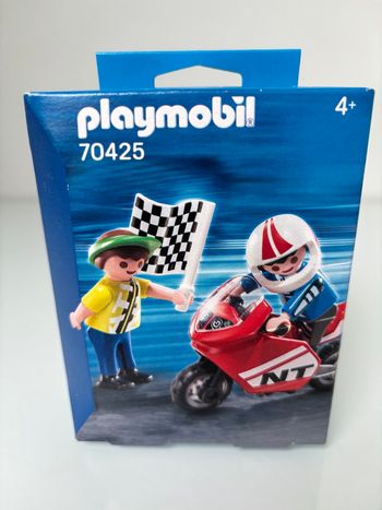 Playmobil, moto et deux personnages