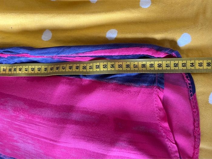 Tunique blouse chemisier rose violet en viscose vintage - été manches 3/4 - taille 40 - photo numéro 6