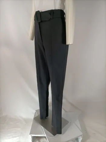 Pantalon noir tailleur élégant - coupe droite T 40 - Galerie Lafayette Vintage