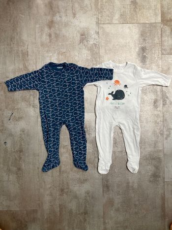 2 pyjamas en coton Vertbaudet 6 mois