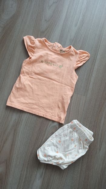 Ensemble été "à croquer" fille 9 mois