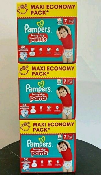 Lot de 3 cartons pampers pants taille 7