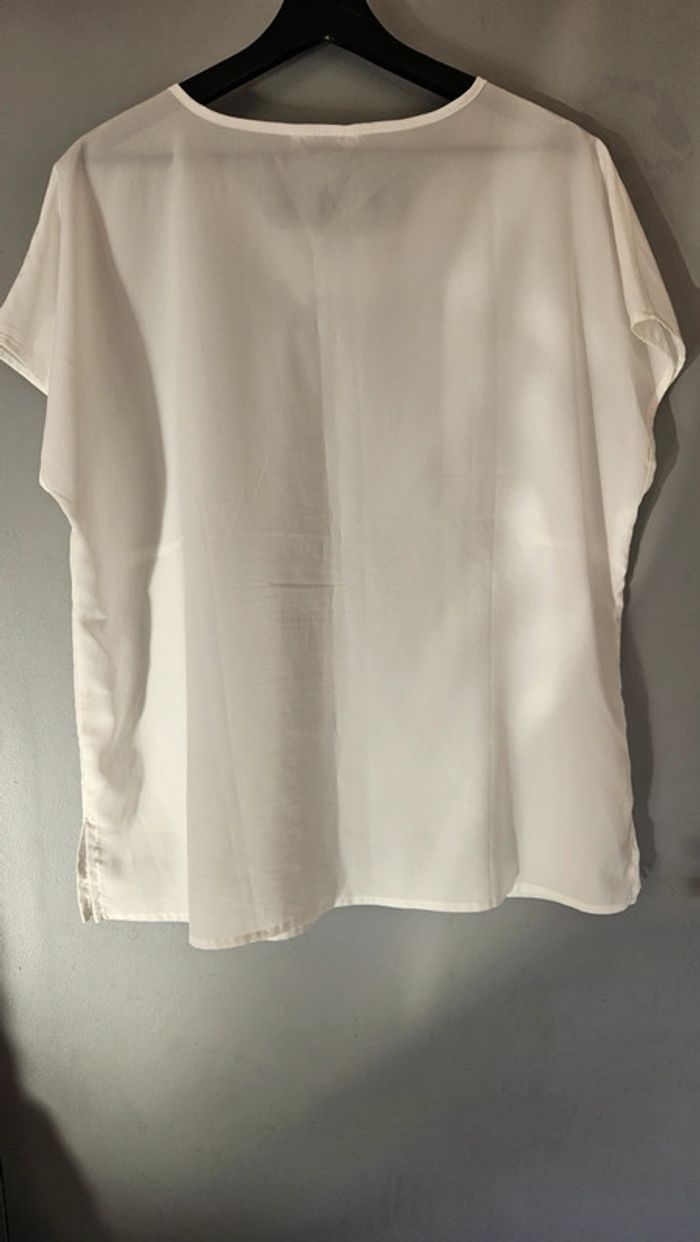 Blouse blanche fluide Afibel Taille 50- Élégante et légère - photo numéro 5