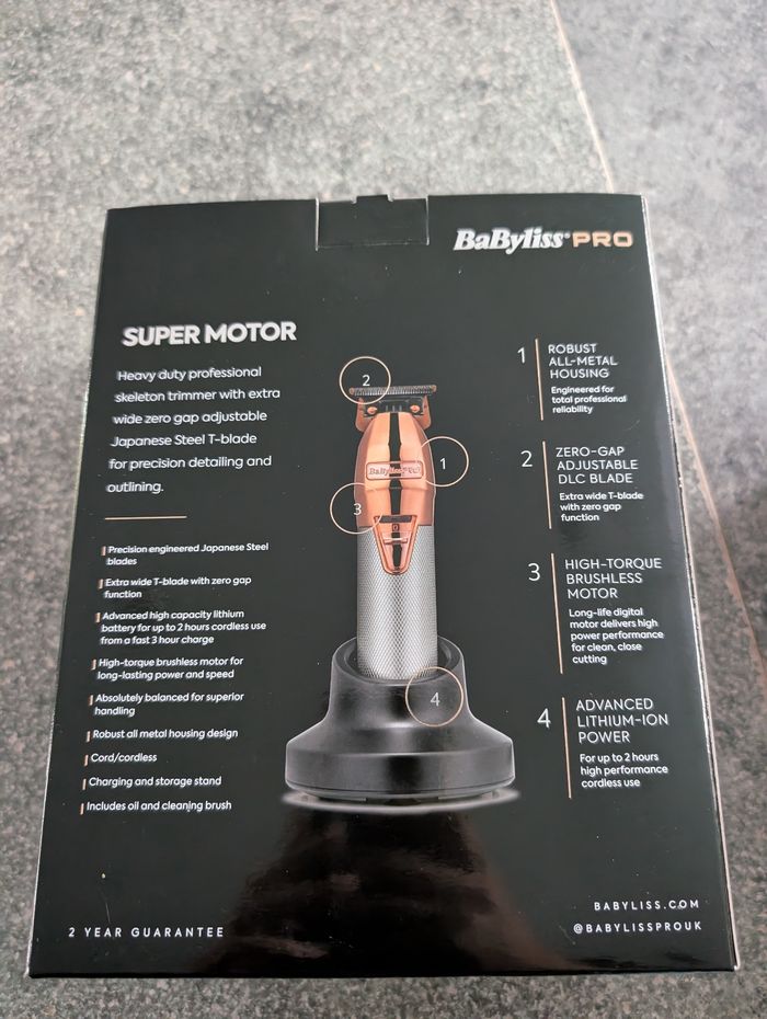 Tondeuse de finition Babyliss Pro Skeleton Super Motor – Neuve - photo numéro 3