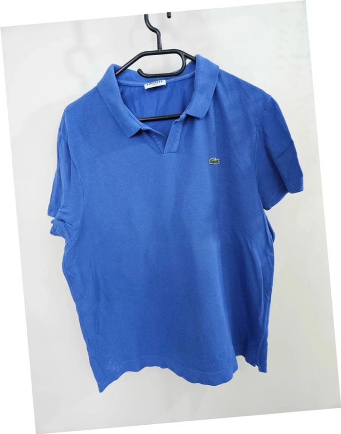 Polo bleu Lacoste vintage slim fit Devanlay taille XL - photo numéro 2