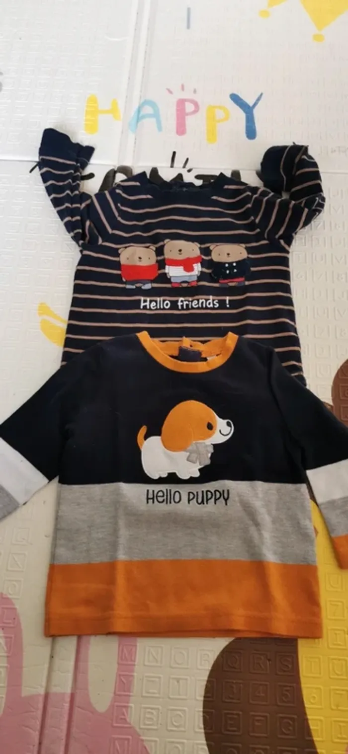 Lot 2 tee shirt manches longues