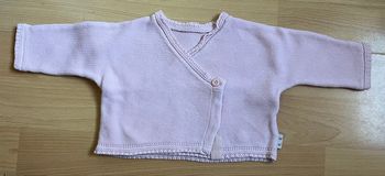 Gilet bébé rose 1M