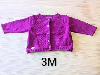 Gilet en maille violet 3M -lucieju3misaison
