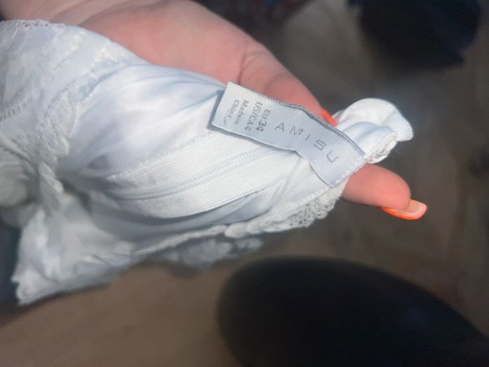 New yorker Combinaison combi short amisu ete femme taille XS 34 blanche dentelle - photo numéro 5