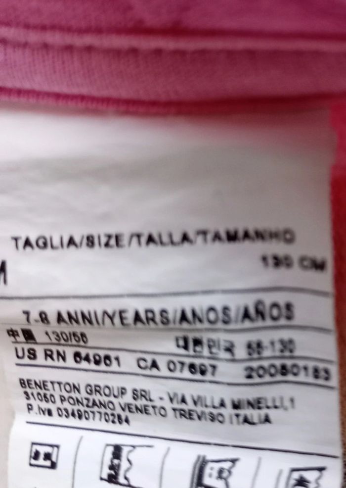 Jupe Benetton 130 cm rose - photo numéro 6