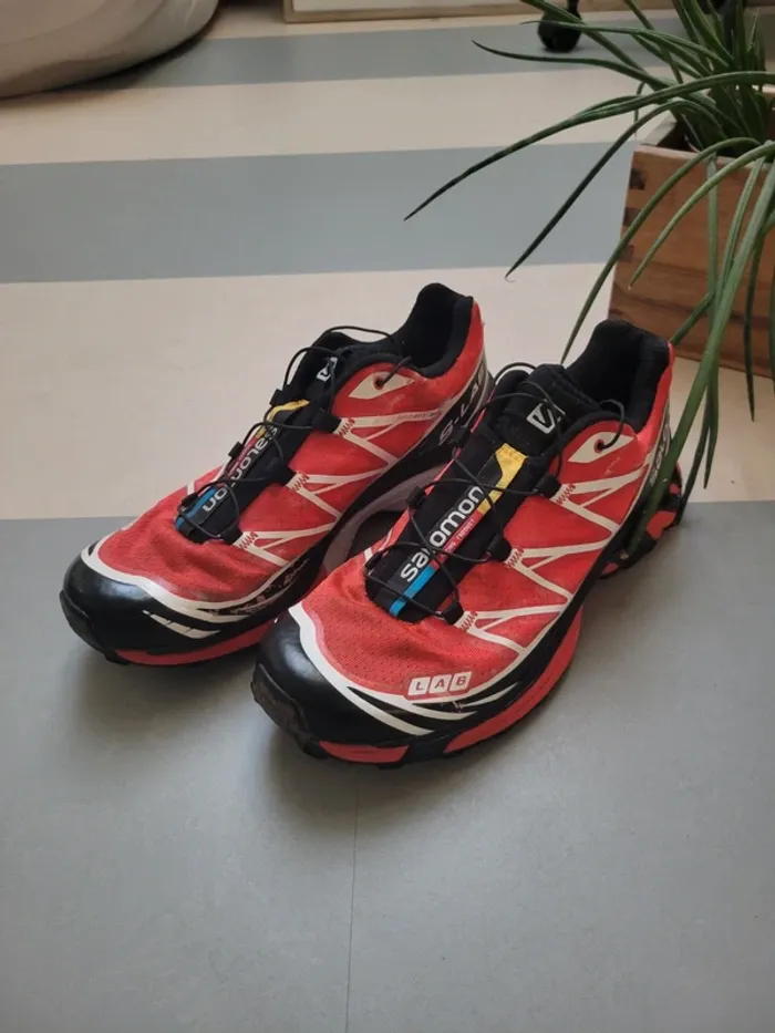 Paire de salomon xt6 vintage rouge blanche noire 38 2/3 - photo numéro 7