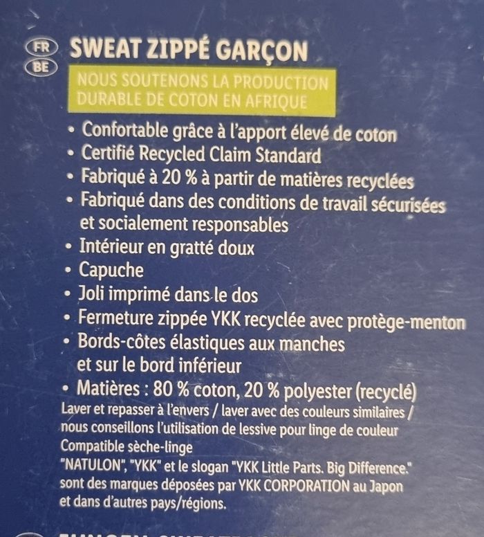 Sweat zippé garçon neuf - photo numéro 5