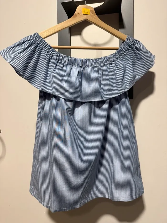 Tops rayé blanc et bleu bizzbee M