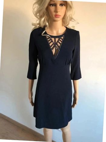 Robe bleue marine neuve avec manches 3/4 Morgan taille 34