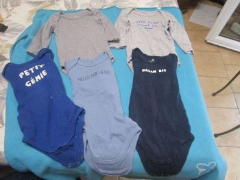 lot de 5 bodys la redoute  6 mois