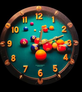 💥Magnifique Horloge motif billard 