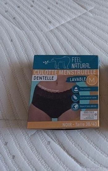 Culotte  menstruelle  lavables taille M