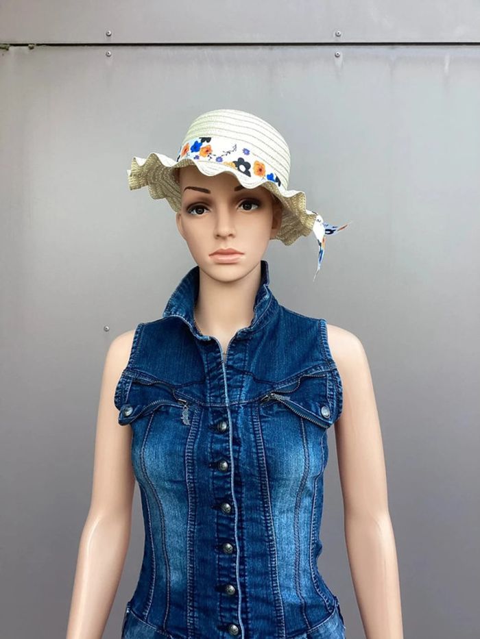 Robe en jean cintrée sans manches – Taille S – Très bon état - photo numéro 2