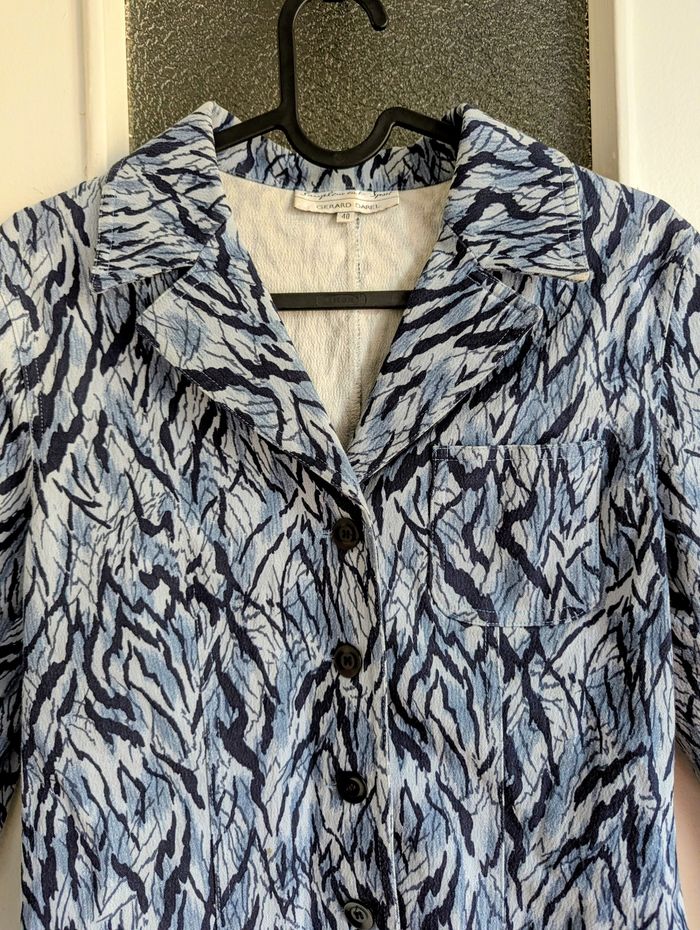 Veste blazer tailleur Gérard Darel à motifs bleu taille 40 - photo numéro 2